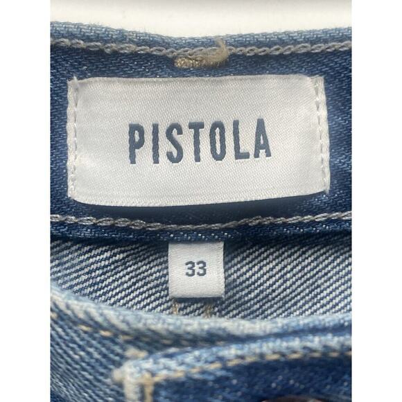 Pistola Women’s Cassie Super High Rise Straight Jeans Sz 33 Belmont Distressed - Picture 5 of 6